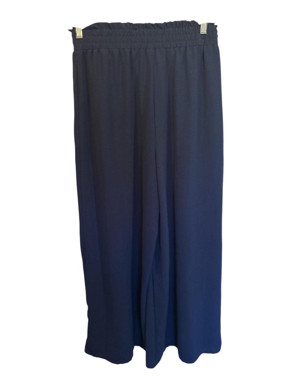 Navy Blue Wide Leg Gaucho Style Pants - Picture 3 of 5